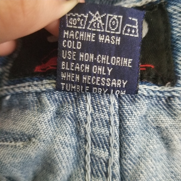 Vintage Y2K Denim Button Fly High Waisted Shorts 11/12 - Picture 4 of 5